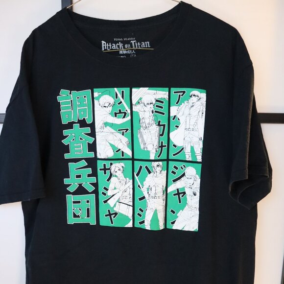 Attack on Titan Green Tee – Size L. Anime. Graphic. Kodanasha. Fandom. Comic - Picture 2 of 4